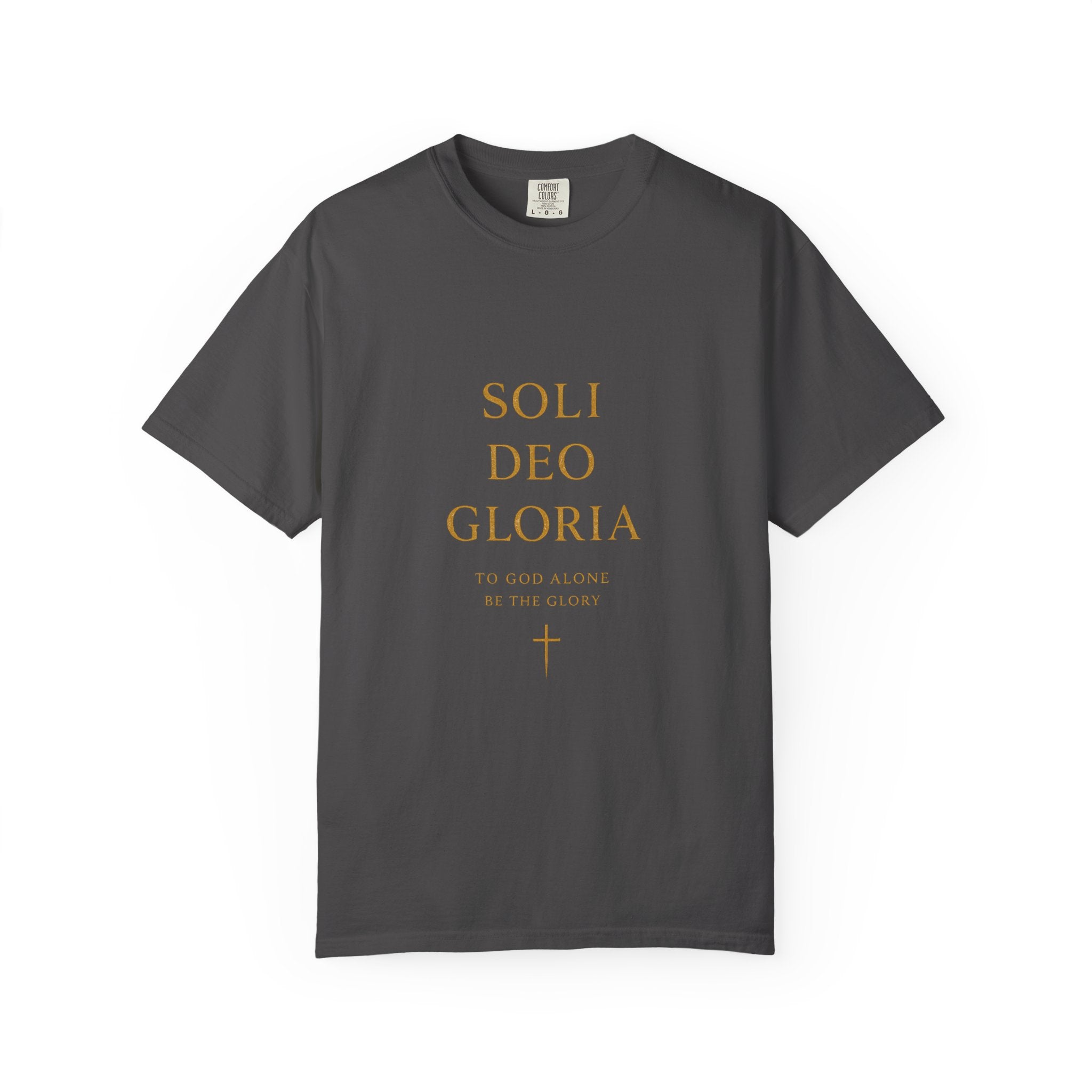 Soli Deo Gloria Shirt | To God Alone Be the Glory Christian T-Shirt | Minimalist Faith Tee | Comfort Colours