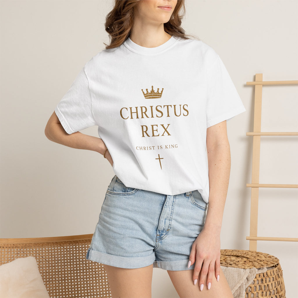 Christus Rex Shirt | Christ Is King Christian T-Shirt | Minimalist Faith Tee | Comfort Colours