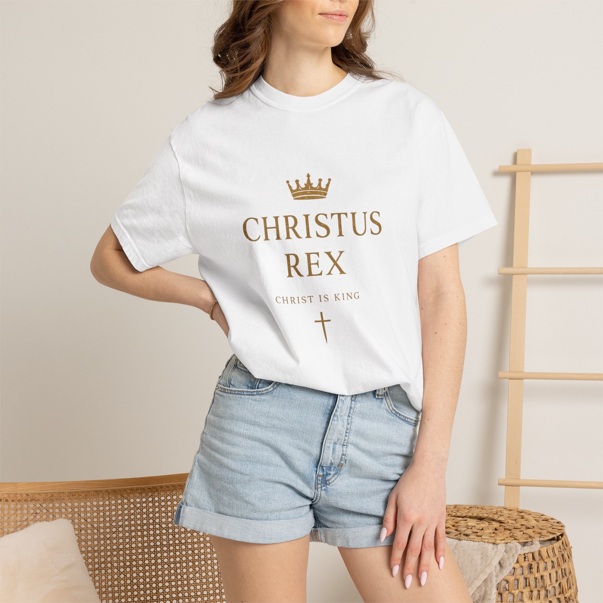 Christus Rex Shirt | Christ Is King Christian T-Shirt | Minimalist Faith Tee | Comfort Colours