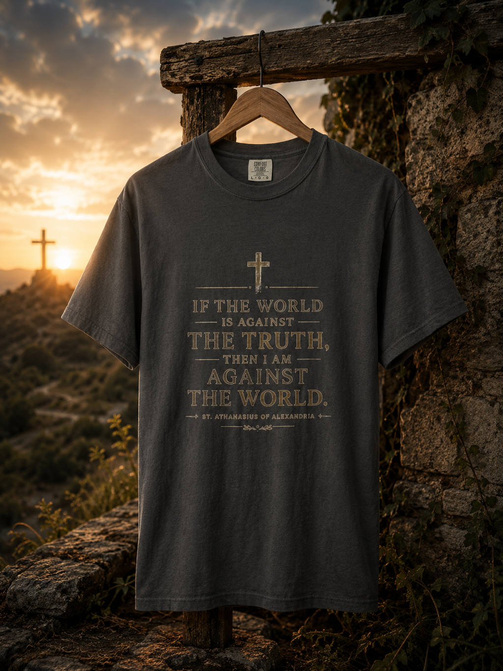 Against the World — St. Athanasius Premium Tee