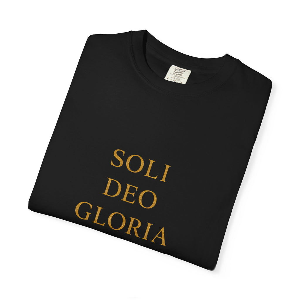 Soli Deo Gloria Shirt | To God Alone Be the Glory Christian T-Shirt | Minimalist Faith Tee | Comfort Colours
