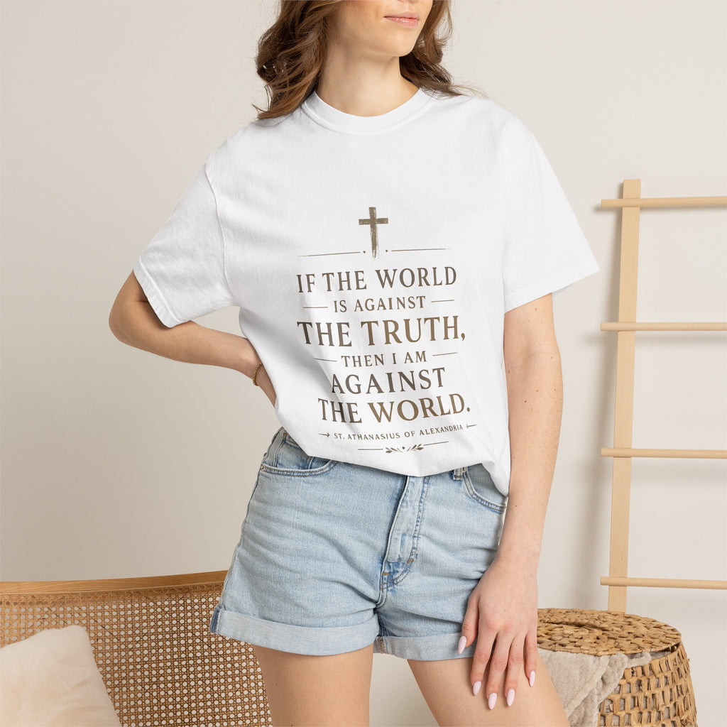 Against the World – St. Athanasius Premium Tee ⭐