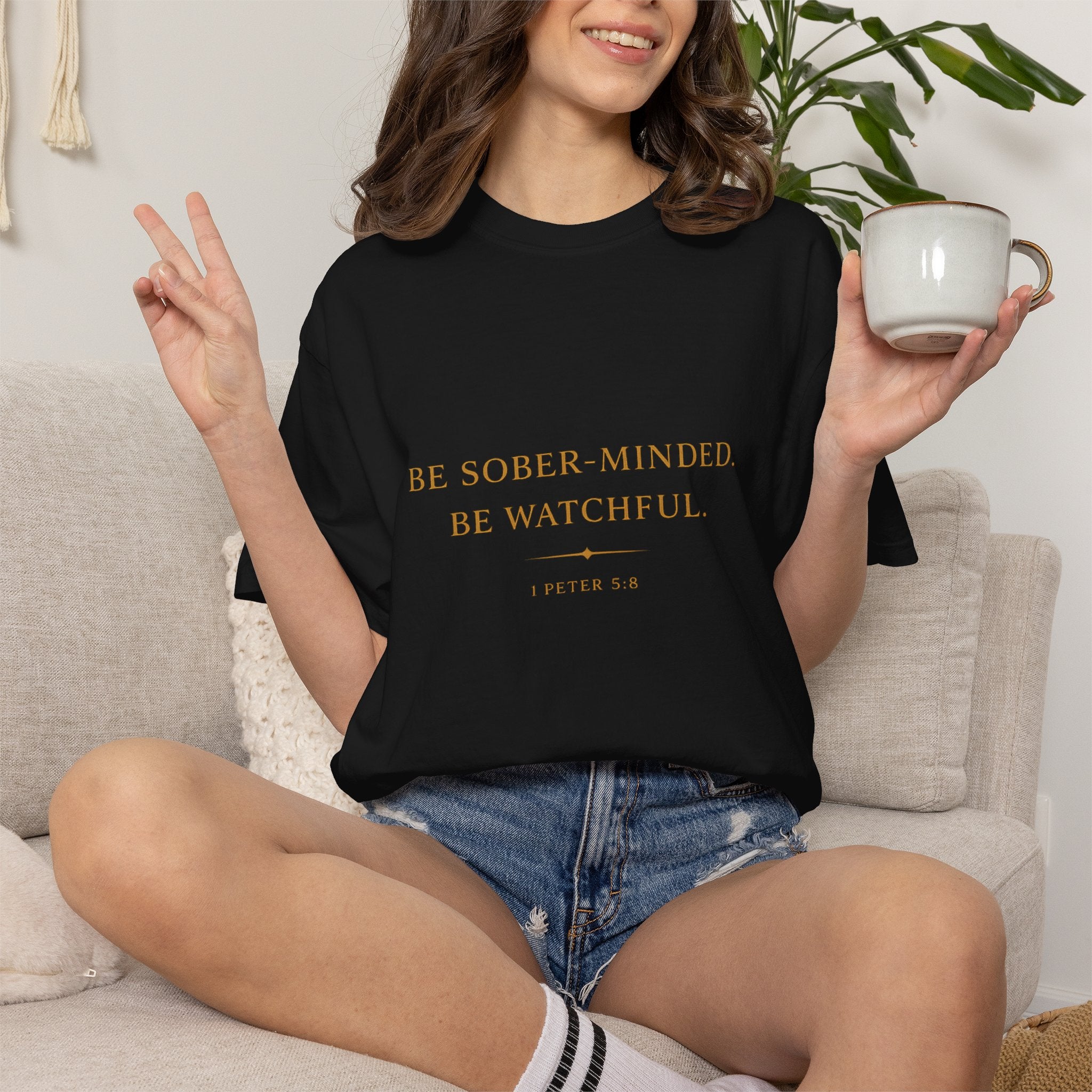 Be Sober-Minded, Be Watchful Tee | 1 Peter 5:8
