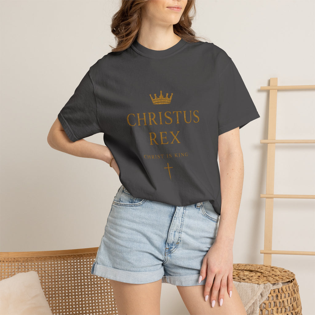 Christus Rex Shirt | Christ Is King Christian T-Shirt | Minimalist Faith Tee | Comfort Colours