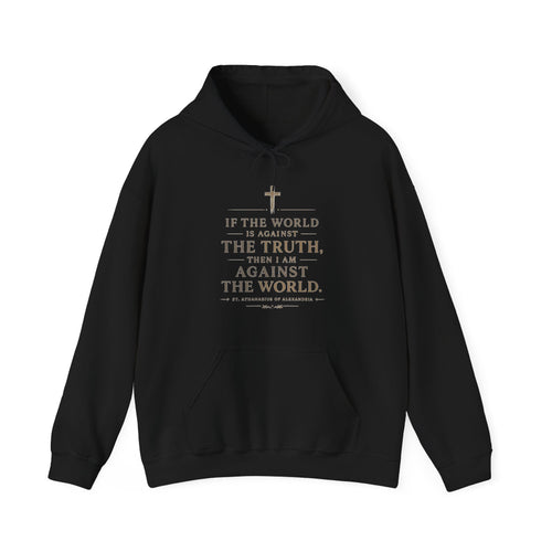 Against the World – St. Athanasius Premium Hoodie ⭐