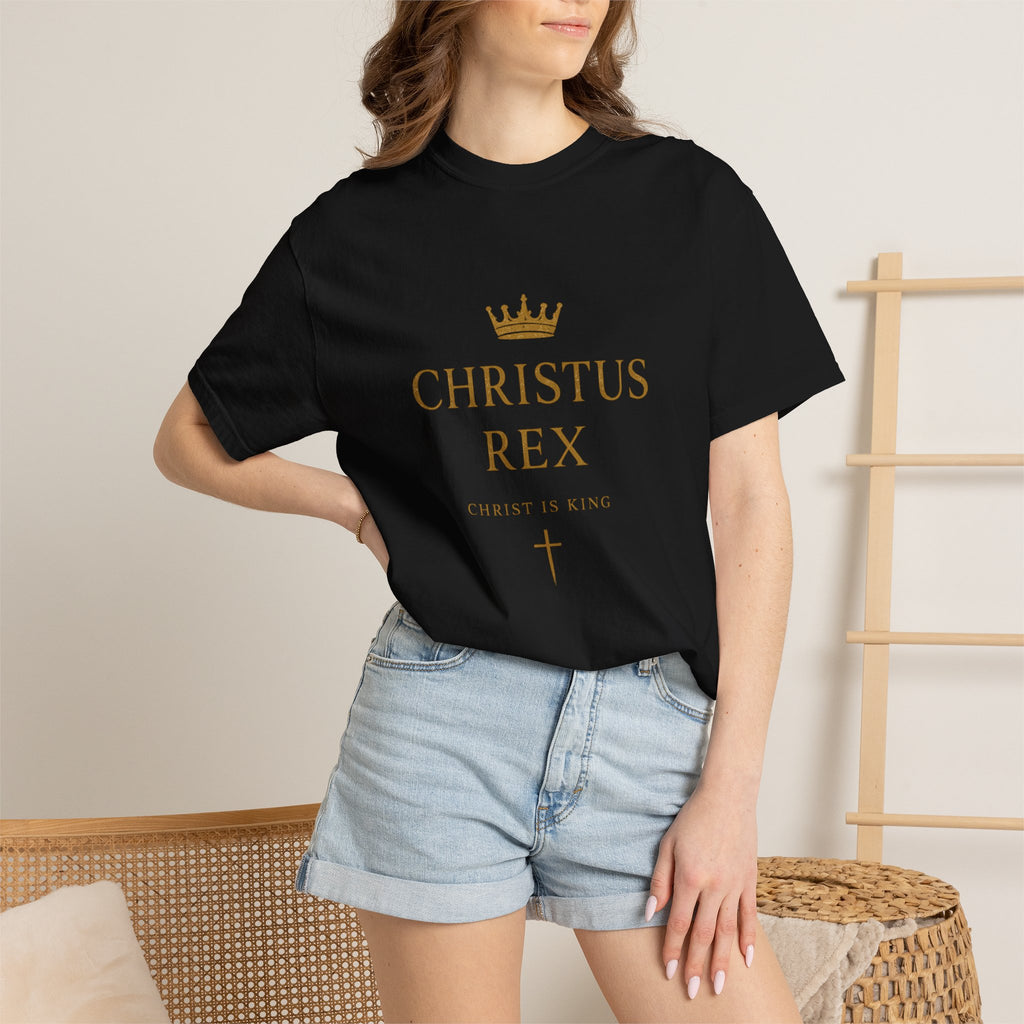 Christus Rex Shirt | Christ Is King Christian T-Shirt | Minimalist Faith Tee | Comfort Colours