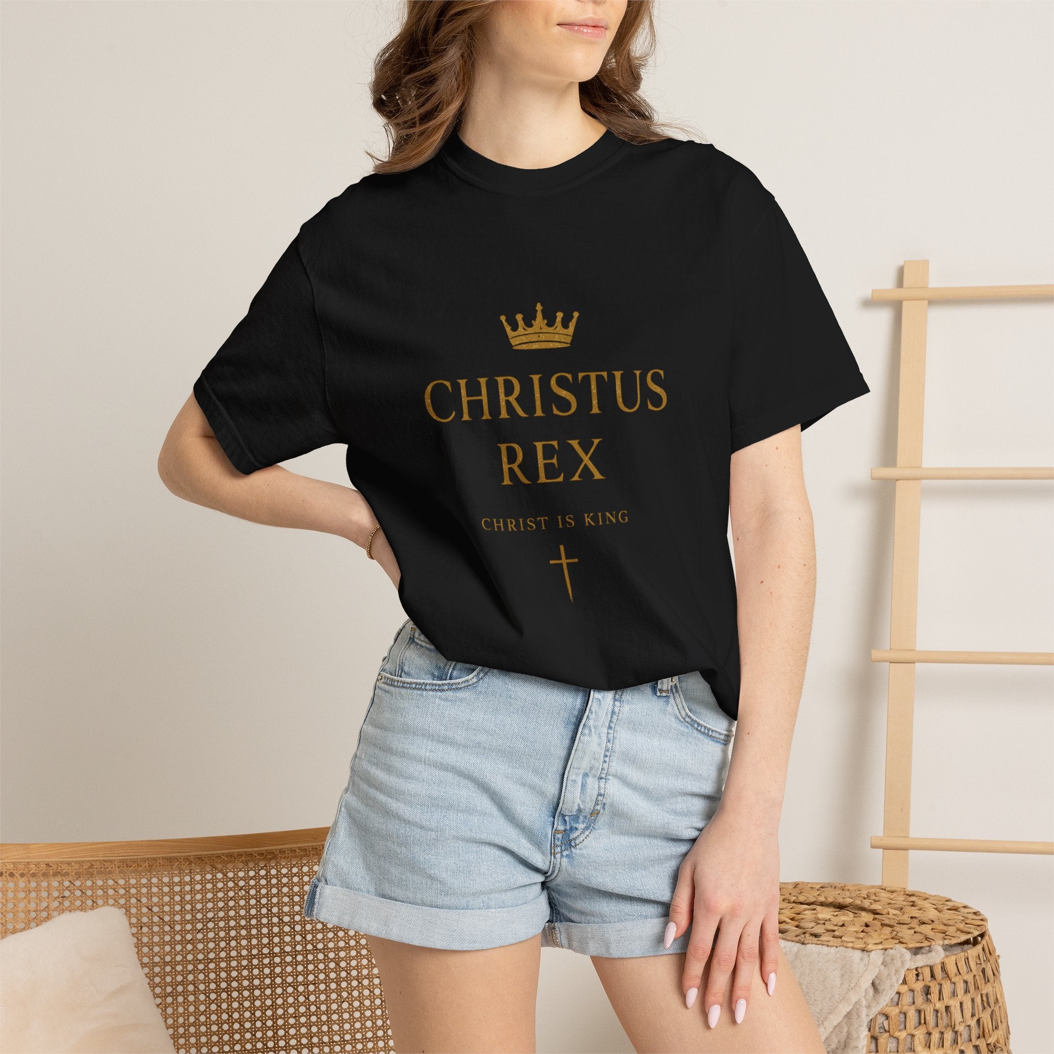 Christus Rex Shirt | Christ Is King Christian T-Shirt | Minimalist Faith Tee | Comfort Colours