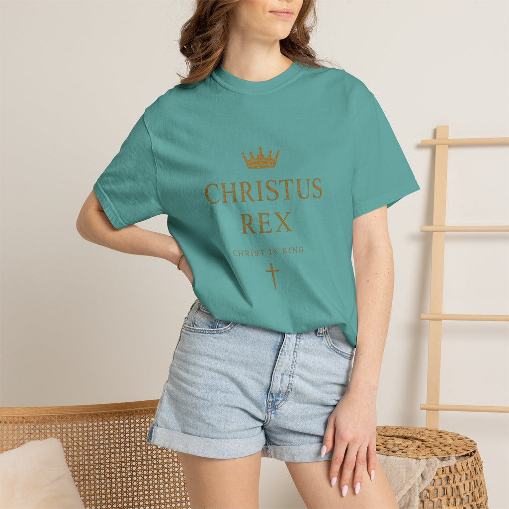 Christus Rex Shirt | Christ Is King Christian T-Shirt | Minimalist Faith Tee | Comfort Colours