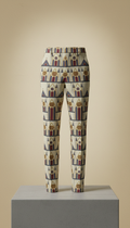 Tailored trousers with cathedral motif
