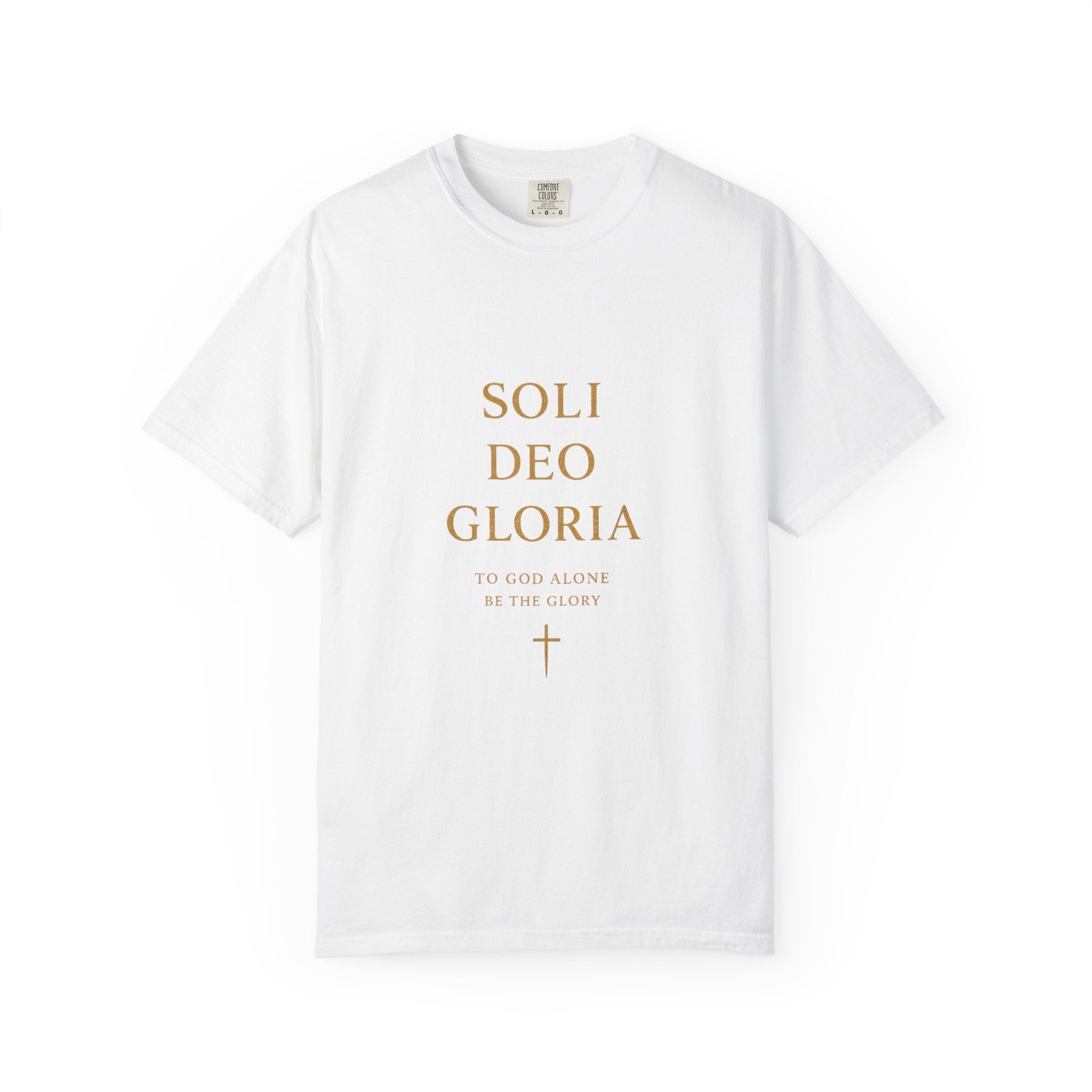 Soli Deo Gloria Shirt | To God Alone Be the Glory Christian T-Shirt | Minimalist Faith Tee | Comfort Colours