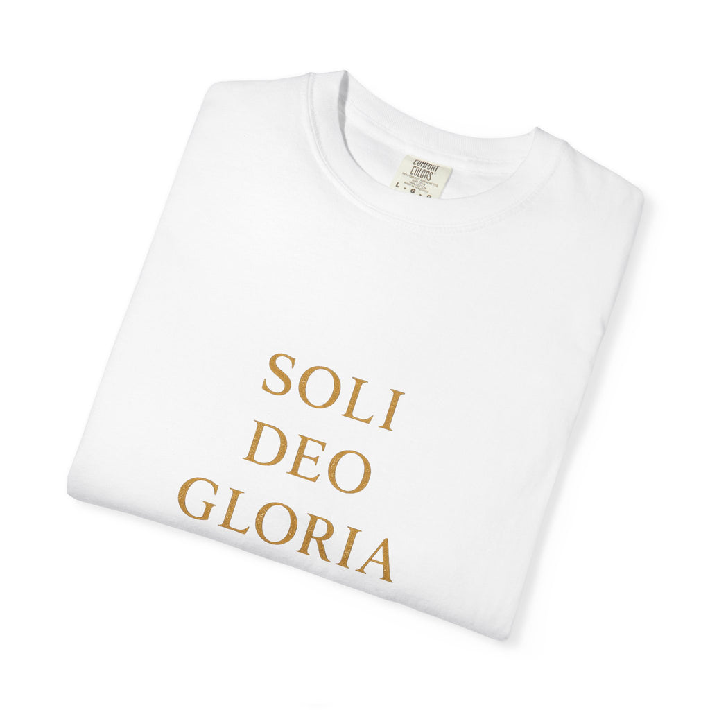 Soli Deo Gloria Shirt | To God Alone Be the Glory Christian T-Shirt | Minimalist Faith Tee | Comfort Colours