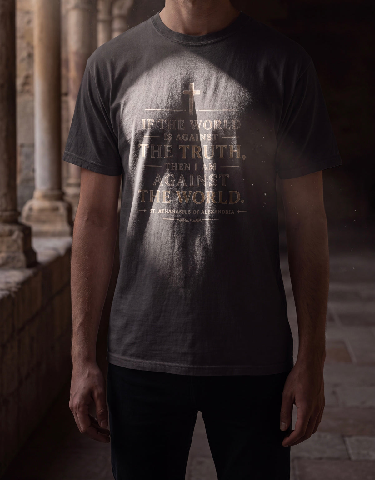 Against the World — St. Athanasius Premium Tee