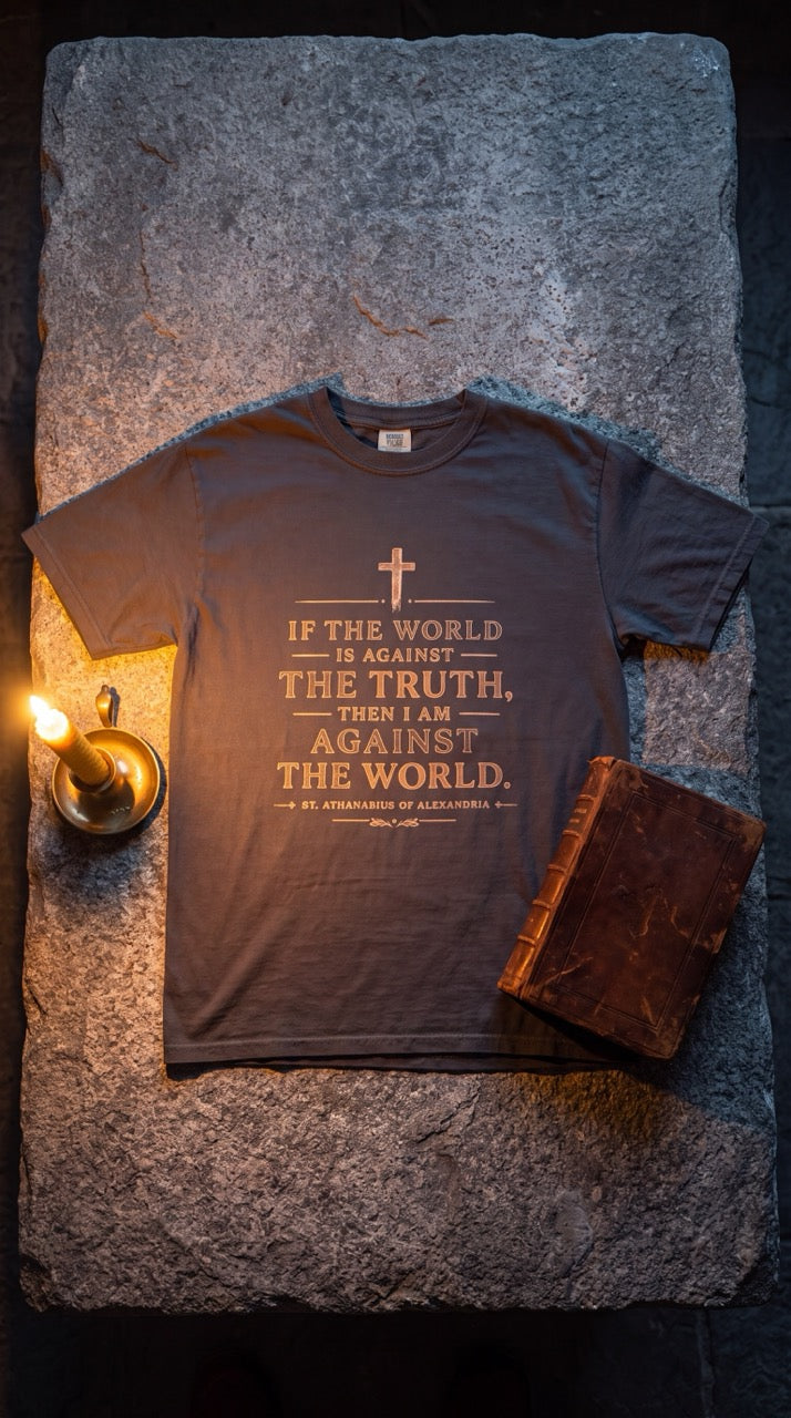 Against the World — St. Athanasius Premium Tee